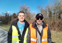 Kristo Matić, Ivan Marković iz Đulovca i Nikola Đurin iz Brckovljana na Korizmenom hodu od Đulovca do Letnice