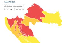 Na snazi crveno upozorenje zbog olujnog vjetra i žuto upozorenje zbog snijega