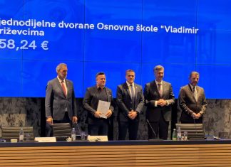 Gradonačelniku Katanoviću uručen ugovor o sufinanciranju projekta izgradnje i opremanja nove školske sportske dvorane uz Osnovnu školu „Vladimir Nazor“