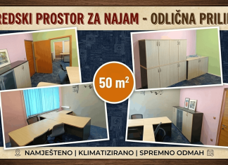 Iznajmljuje se namješten uredski prostor u strogom centru Čazme