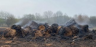 Izgorjele rolo bale slame u Bosiljevu, sumnja se na podmetanje požara